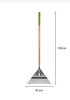 AMES Flat Tine Leaf Rake 24T - Carbon Steel - image 3